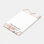Hübsche Rose Gold Weißer Glitzy Marmor Post-it Klebezettel (angewinkelt)