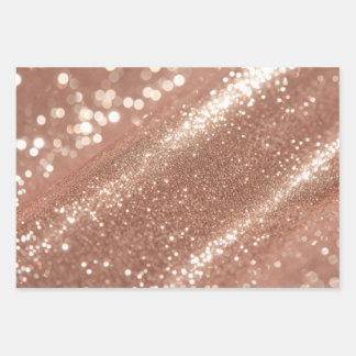 Hübsche Rose Gold Wrap Paper Flat Sheet Set 3 Geschenkpapier Set