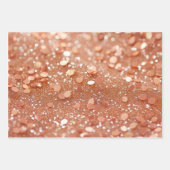 Hübsche Rose Gold Wrap Paper Flat Sheet Set 3 Geschenkpapier Set (Vorderseite 3)