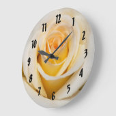 Hübsche Rose Große Wanduhr (Winkel)