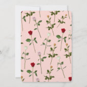 Hübsche Rose Hochzeit Einladung (Rückseite)