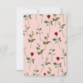 Hübsche Rose Hochzeit RSVP (Rückseite)