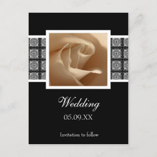 Hübsche Rose Hochzeit speichern Datum Ankündigung 