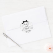 Hübsche Rose Hochzeitsticker Runder Aufkleber (Umschlag)