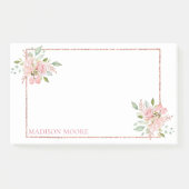 Hübsche Rose Individuelle Name Post-it Klebezettel (Vorderseite)