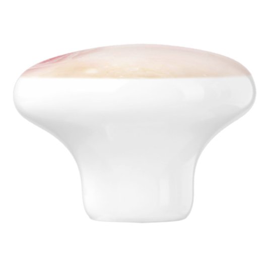 Hübsche Rose Keramikknauf (Seitenansicht)