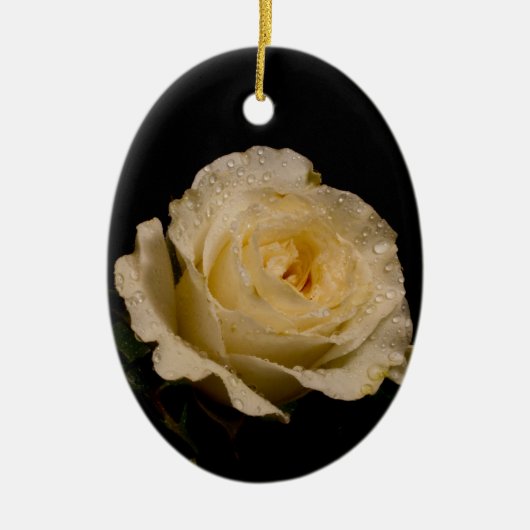 Hübsche Rose Keramikornament (Vorne)
