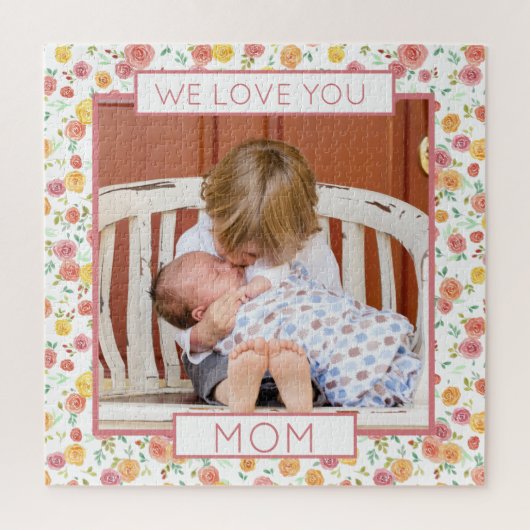 Hübsche Rose Muttertagsrätsel Foto Puzzle (Vertikal)