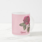 Hübsche Rose Personalisiert Mattglastasse (VorderseiteRechts)