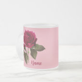 Hübsche Rose Personalisiert Mattglastasse (Vorderseite Links)