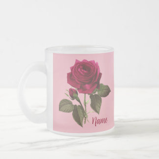 Hübsche Rose Personalisiert Mattglastasse