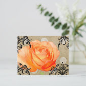 Hübsche Rose Postkarte (Stehend Vorderseite)