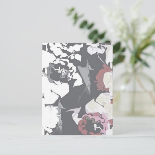 Hübsche Rose Postkarte (Stehend Vorderseite)