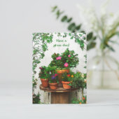 Hübsche Rose Postkarte (Stehend Vorderseite)