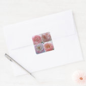 Hübsche Rose Quadratischer Aufkleber (Umschlag)