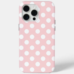Hübsche Rose Quartz Farbe mit weißen Polka Dots Case-Mate iPhone Hülle