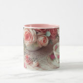 Hübsche Rose Rosa Combo Tasse (Zentrum)