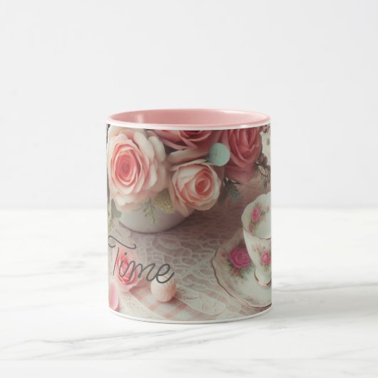 Hübsche Rose Rosa Combo Tasse (Zentrum)