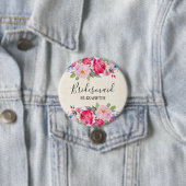 Hübsche Rose und die Bridgejacke am Peony Border Button (Beispiel)