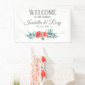 Hübsche Rose und Eucalyptus Bouquet Wedding Banner (Insitu)