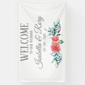 Hübsche Rose und Eucalyptus Bouquet Wedding Banner (Vertikal)