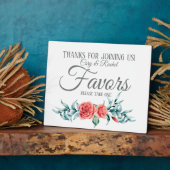 Hübsche Rose und Eukalyptus Bouquet-Gastgeschenke  Fotoplatte (Seite)