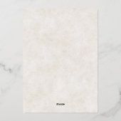 Hübsche Rose und Goldhochzeit Folieneinladung (Rückseite)