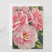 Hübsche Rosen auf der Vorderseite und auf der Rück Einladung (Rückseite)