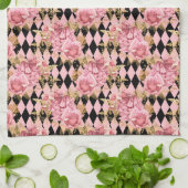 Hübsche Rosen auf Harlequin Geschirrtuch (Gefaltet)