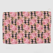 Hübsche Rosen auf Harlequin Golfhandtuch (Horizontal)