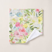 Hübsche Rosen Badhandtuch Set (Waschlappen)