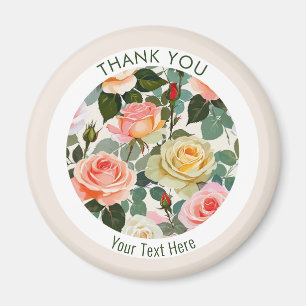 Hübsche Rosen Botanische Blumenblüten Danke Magnet