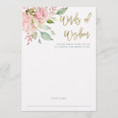 Hübsche Rosen | Brautparty Advisor Card Hinweiskarte (Vorderseite)