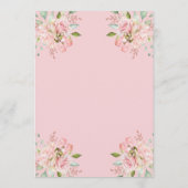 Hübsche Rosen | Brautparty Bingo Game Card Hinweiskarte (Rückseite)