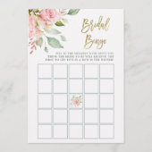 Hübsche Rosen | Brautparty Bingo Game Card Hinweiskarte (Vorderseite)