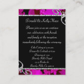 Hübsche Rosen & Diamond Wirbel Hochzeit Begleitkarte (Rückseite)