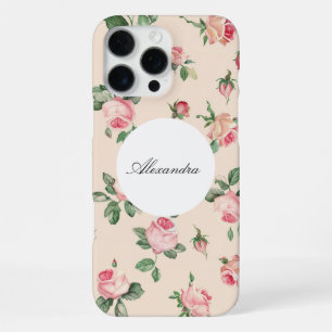 Hübsche Rosen Floral Rosa Pfirsich Creme iPhone 16 Pro Max Hülle