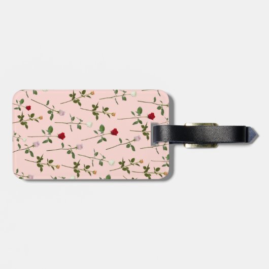 Hübsche Rosen Gepäckanhänger (Rückseite horizontal)