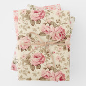 Hübsche Rosen Geschenkpapier Set (Beispiel)