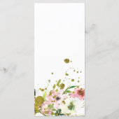 Hübsche Rosen mit Goldspritze Menükarte (Rückseite)