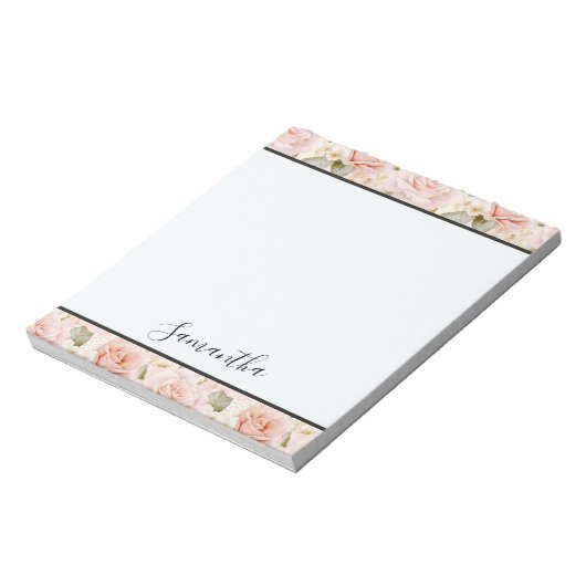 Hübsche Rosen Notizblock (Rotiert)