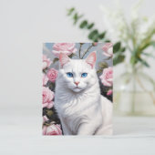 Hübsche Rosen Postkarte (Stehend Vorderseite)