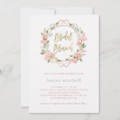 Hübsche Rosen und Gold-Script | Bridal Brunch Einladung (Vorderseite)
