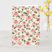 Hübsche Rosenblütenhochzeit Liebe Karte (Gelbe Blume)