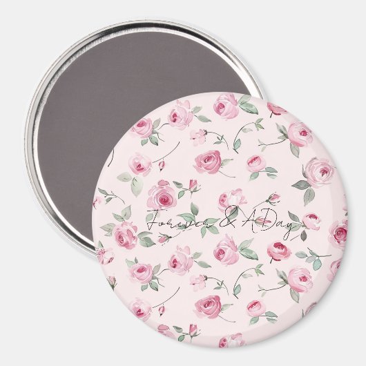 Hübsche Rosenblütenhochzeit Magnet (Vorderseite/Rückseite)