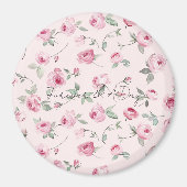 Hübsche Rosenblütenhochzeit Magnet (Vorne)