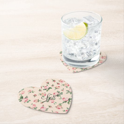 Hübsche Rosenblütenhochzeit Untersetzer (Vor Ort)