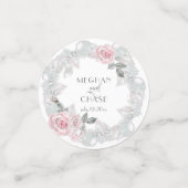 Hübsche Rosengarnelenfeier Konfetti (Klein Vorderseite)