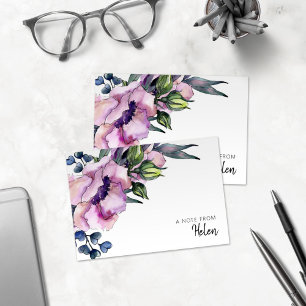 Hübsche Rosengarnrosen Personalisiert Dankeskarte