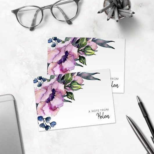 Hübsche Rosengarnrosen Personalisiert Dankeskarte